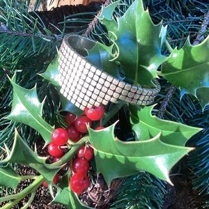 Vintage Artisan Solid Brass Heavy Circular Design Cuff Bracelet